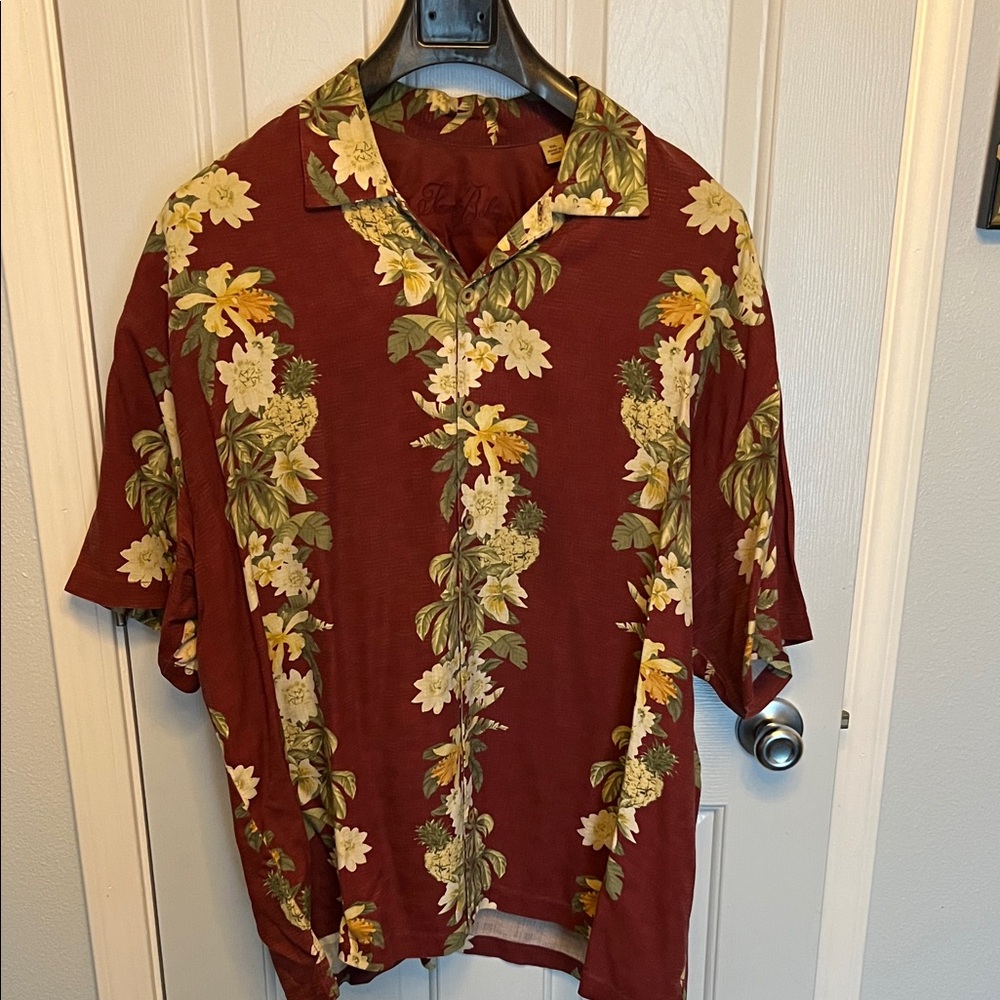 Tommy Bahama Red Floral Button Down Shirt